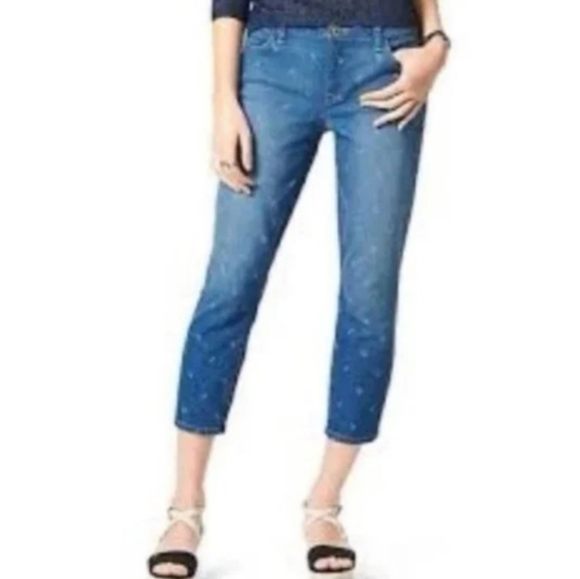 Tommy Hilfiger Crop Jeans Nautical Anchors Size 10 - Picture 2 of 10